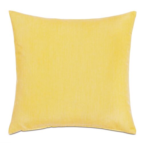Zuri 20x20 Outdoor Pillow, Yellow/White 2 Zuri 20x20 Outdoor Pillow, Yellow/White
