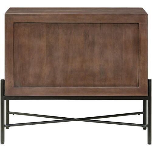 Mariposa 2-Door Iron/Wood Cabinet, Brown/Black 4 Mariposa 2-Door Iron/Wood Cabinet, Brown/Black