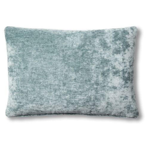 Sam 15x23 Lumbar Pillow, Blue Velvet 4 Sam 15x23 Lumbar Pillow, Blue Velvet