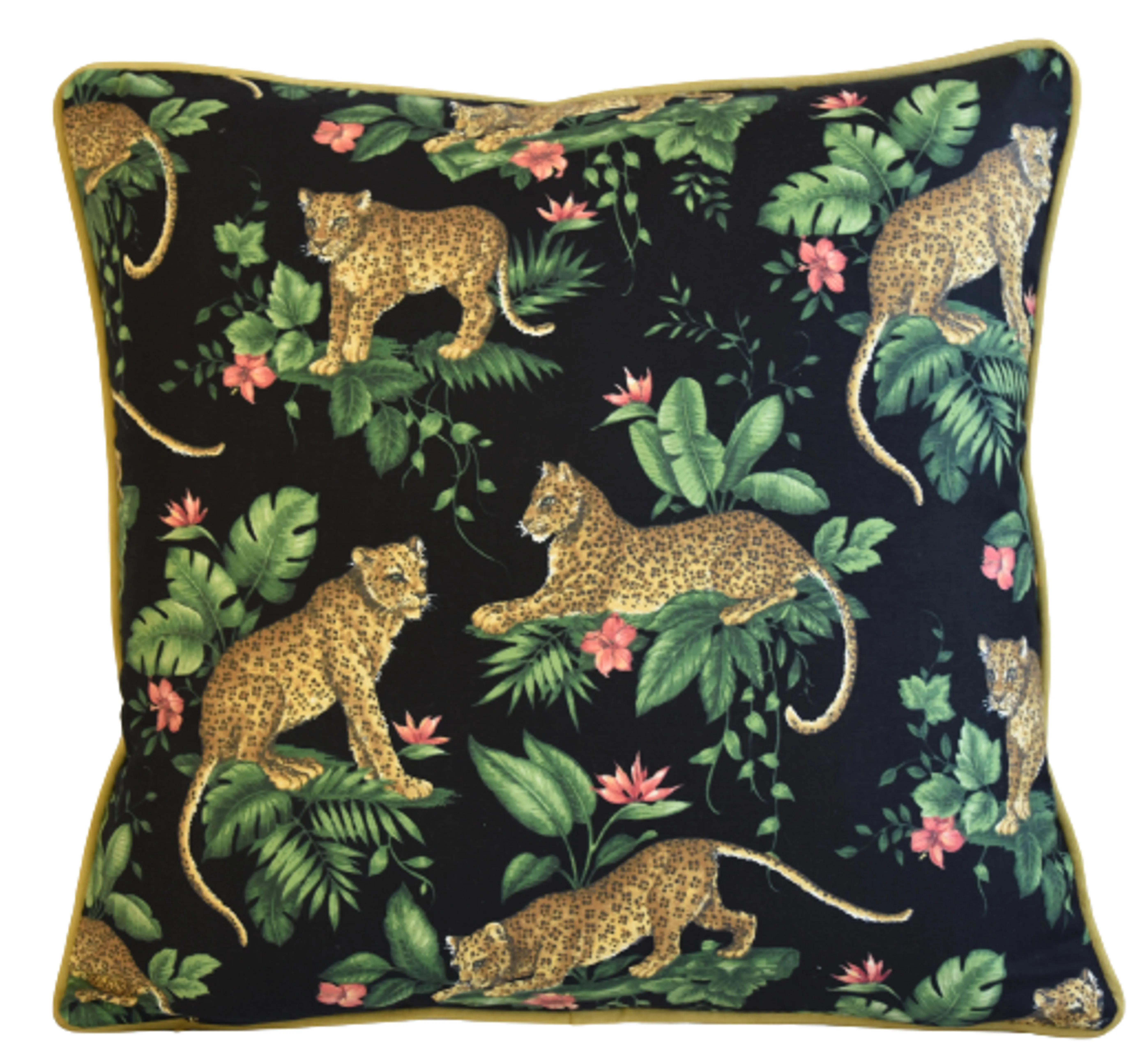 Jungle Leopard Cheetah Floral Pillow 3 Jungle Leopard Cheetah Floral Pillow