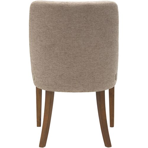 S/2 Lucan Upholstered Dining Side Chairs, Wheat/Brown 2 S/2 Lucan Upholstered Dining Side Chairs, Wheat/Brown