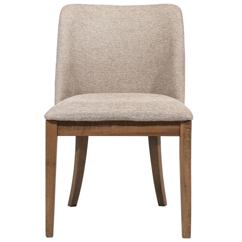 S/2 Lucan Upholstered Dining Side Chairs, Wheat/Brown 5 S/2 Lucan Upholstered Dining Side Chairs, Wheat/Brown