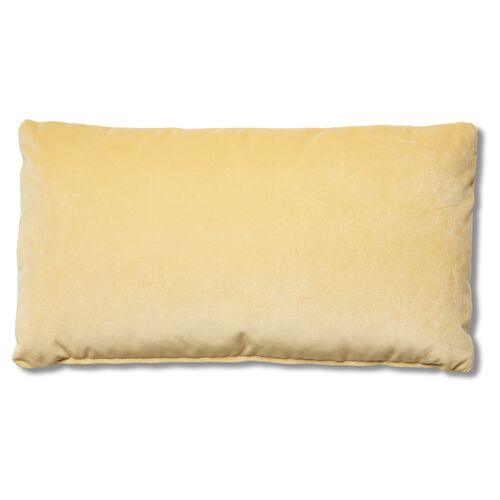 Ada Long Lumbar Pillow, Canary Velvet