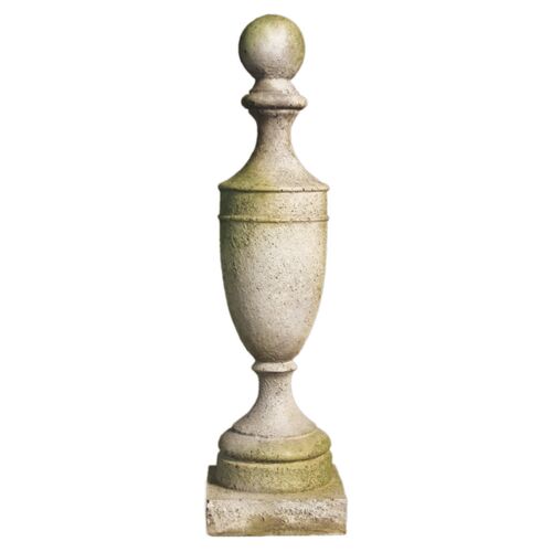 19" Baldwin Finial, White 1 19" Baldwin Finial, White
