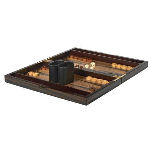 Polished Backgammon, Ebony