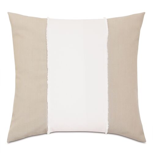 Zuri 20x20 Outdoor Pillow, Sand/White 1 Zuri 20x20 Outdoor Pillow, Sand/White