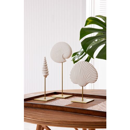 S/3 Shell Sculpture, White 11 S/3 Shell Sculpture, White
