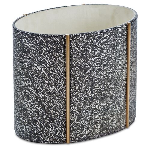 Shagreen-Style Churchill Wastebasket 1 Shagreen-Style Churchill Wastebasket