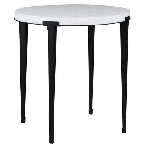 Ethera End Table, White Marble/Soft Matte Black 1 Ethera End Table, White Marble/Soft Matte Black