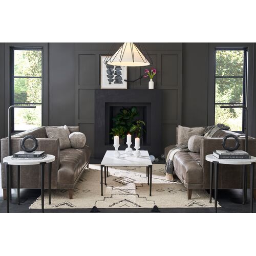 Ethera End Table, White Marble/Soft Matte Black 3 Ethera End Table, White Marble/Soft Matte Black