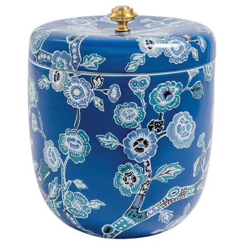 Temple Garden Ice Bucket, Blue 1 Temple Garden Ice Bucket, Blue