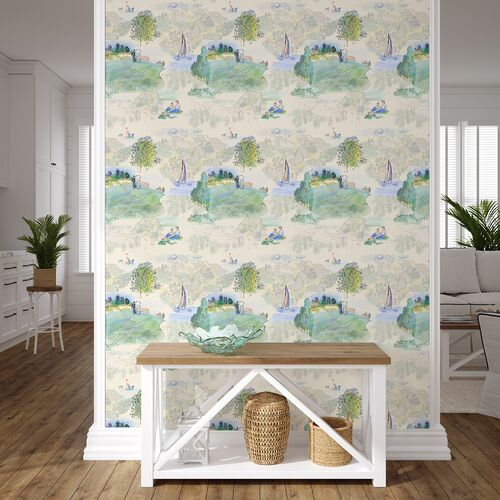 Reve de Paris Wallpaper, Green 2 Reve de Paris Wallpaper, Green