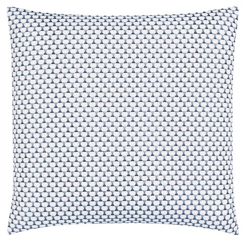 Oceane Embroidered Pillow, Navy/White 1 Oceane Embroidered Pillow, Navy/White