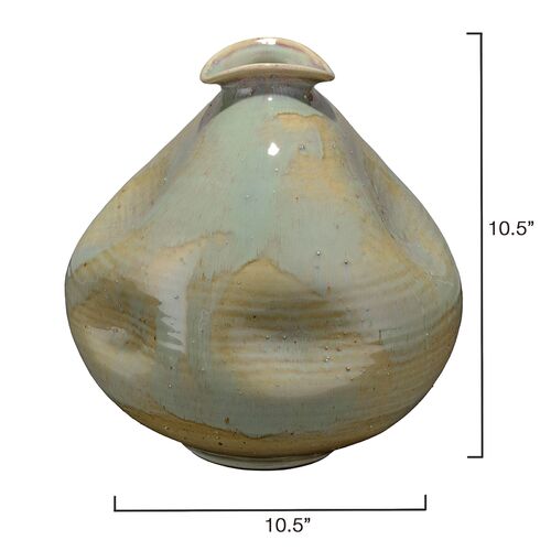 Madrid Ceramic Dimpled Vase, Blue 3 Madrid Ceramic Dimpled Vase, Blue