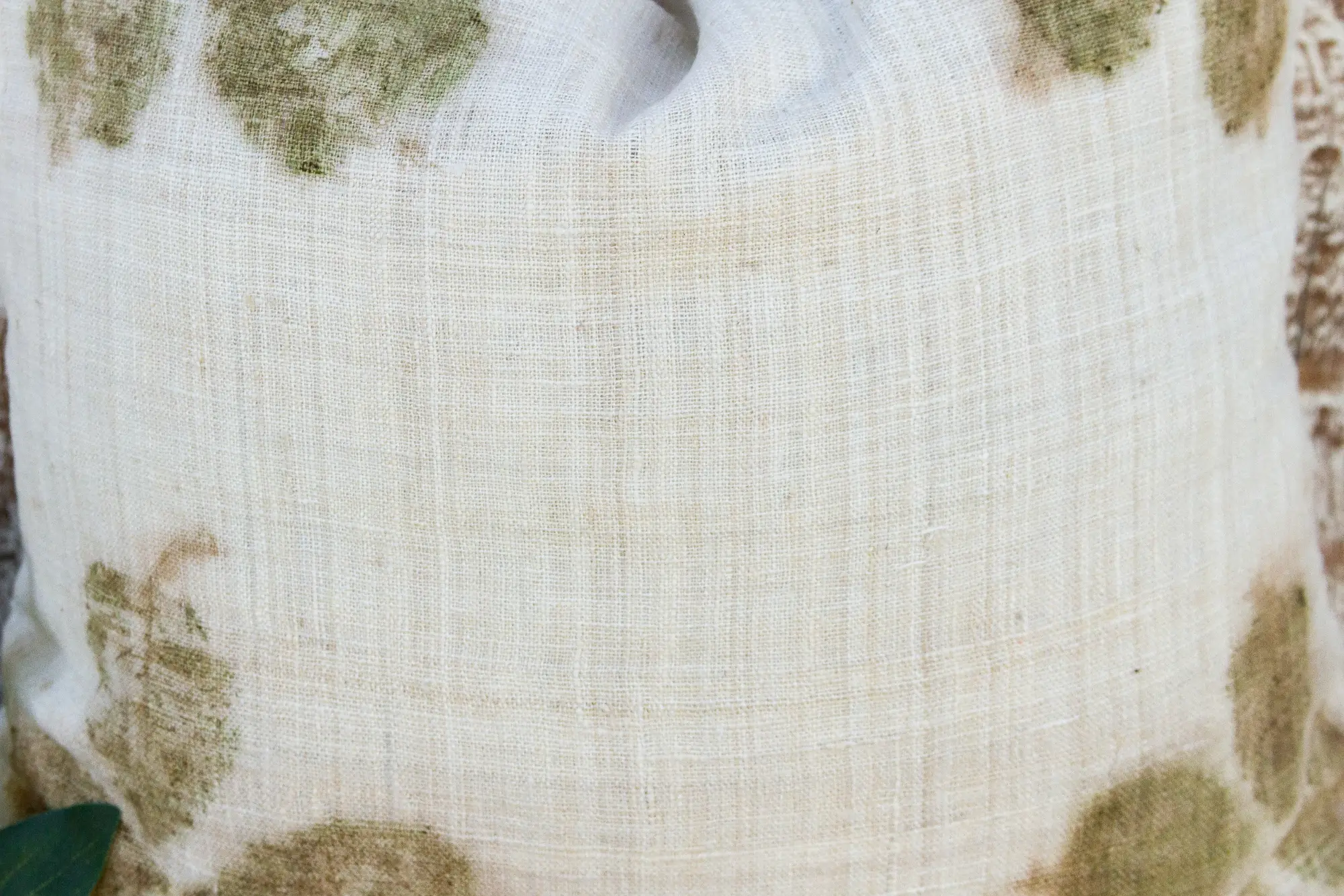 Lemla Leaf Printed Organic Silk Pillow 5 Lemla Leaf Printed Organic Silk Pillow