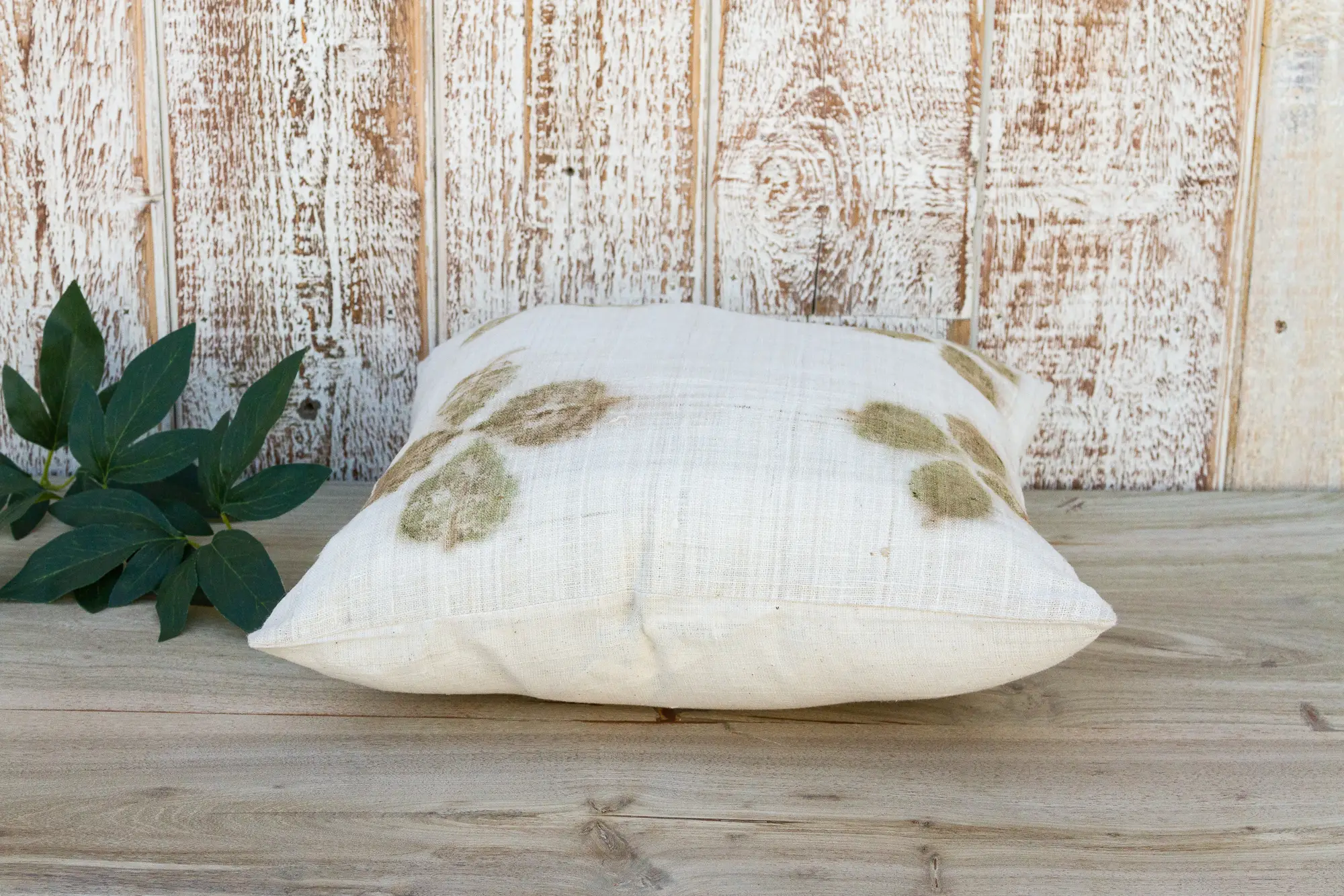 Lemla Leaf Printed Organic Silk Pillow 7 Lemla Leaf Printed Organic Silk Pillow
