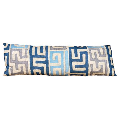 Kumba 13x40 Body Pillow, Aqua/Sand 1 Kumba 13x40 Body Pillow, Aqua/Sand