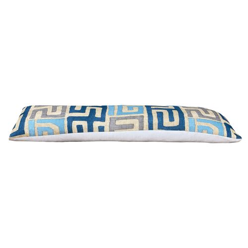 Kumba 13x40 Body Pillow, Aqua/Sand 2 Kumba 13x40 Body Pillow, Aqua/Sand