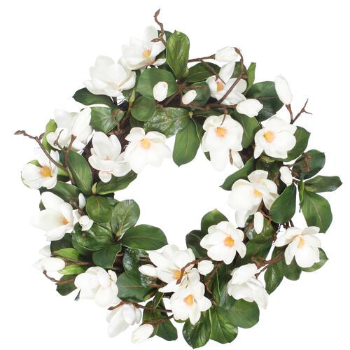24" Magnolia-Leaf Wreath 1 24" Magnolia-Leaf Wreath