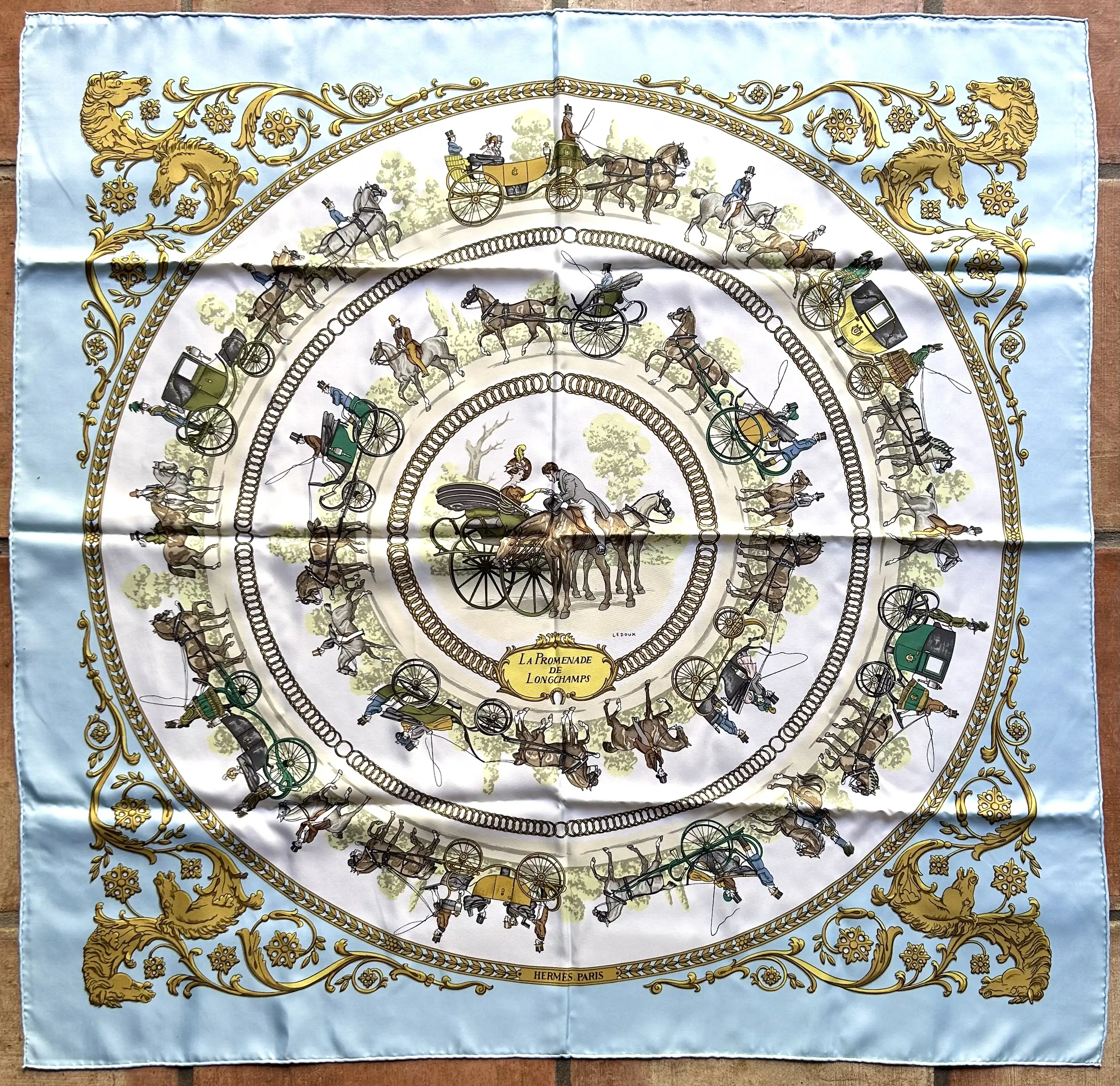 Hermes La Promenade de Longchamps Scarf 1 Hermes La Promenade de Longchamps Scarf
