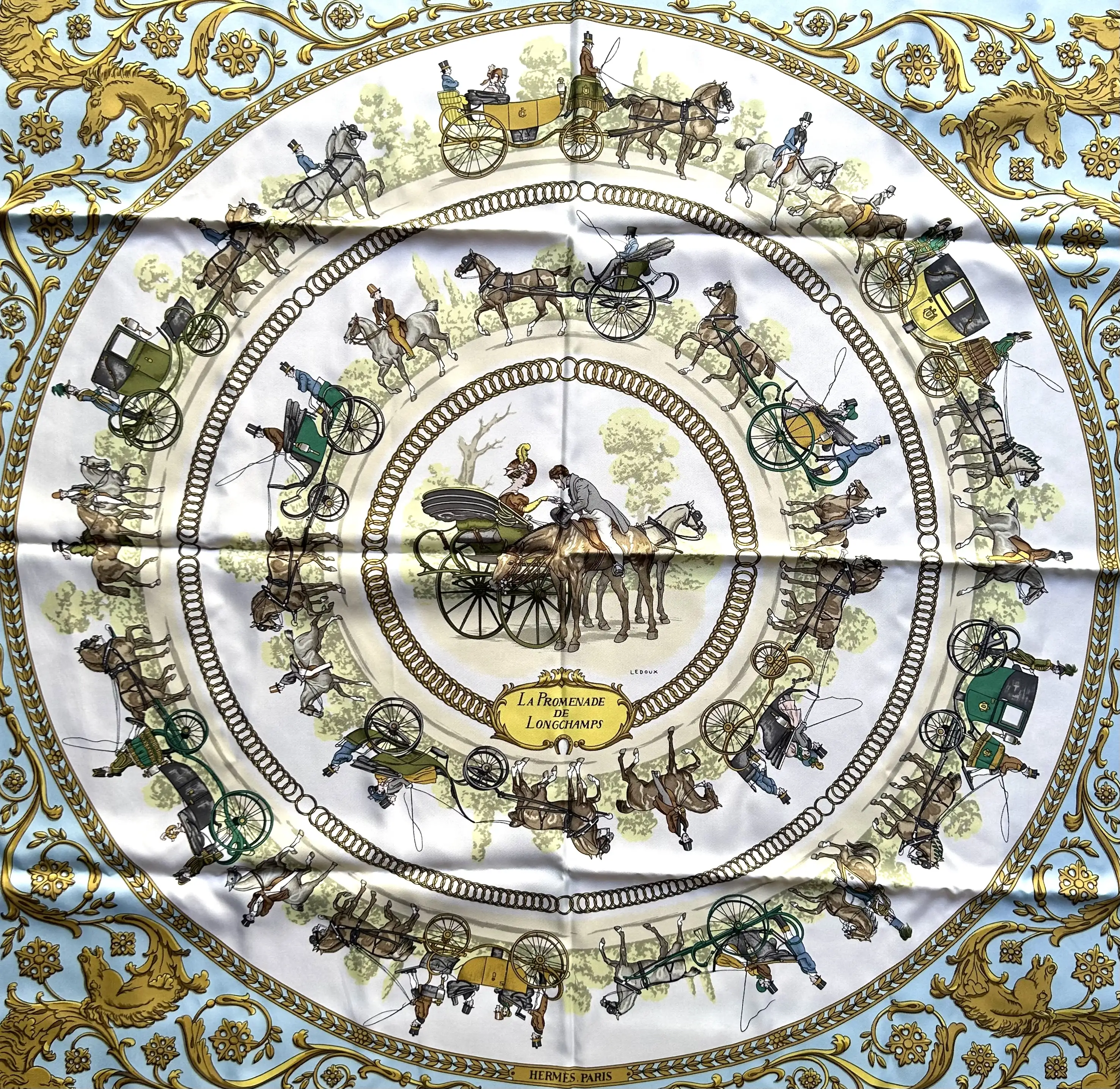 Hermes La Promenade de Longchamps Scarf 12 Hermes La Promenade de Longchamps Scarf