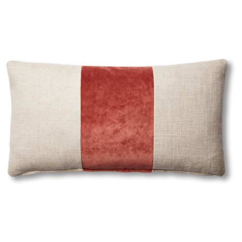 Blakely 12x23 Lumbar Pillow, Natural/Rust 1 Blakely 12x23 Lumbar Pillow, Natural/Rust