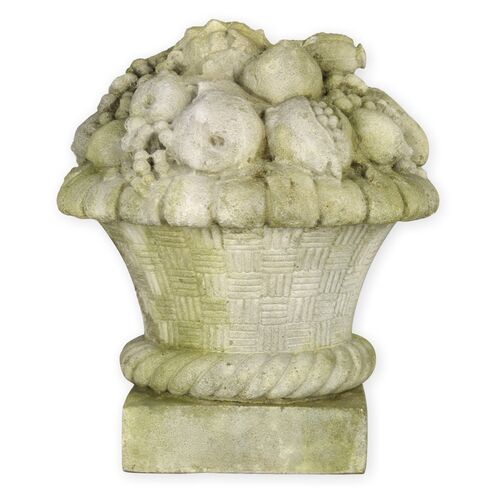 21" Astor Basket, White Moss 1 21" Astor Basket, White Moss