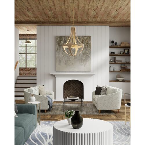 Micha Marble Accent Table, Antique Nickel/White 6 Micha Marble Accent Table, Antique Nickel/White