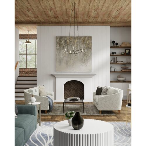 Micha Marble Accent Table, Antique Nickel/White 7 Micha Marble Accent Table, Antique Nickel/White