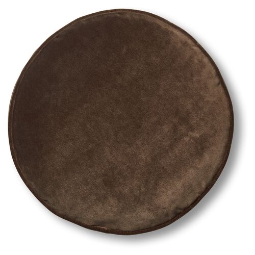 Claire 16x16 Disc Pillow, Caf¨¦ Velvet 1 Claire 16x16 Disc Pillow, Caf¨¦ Velvet