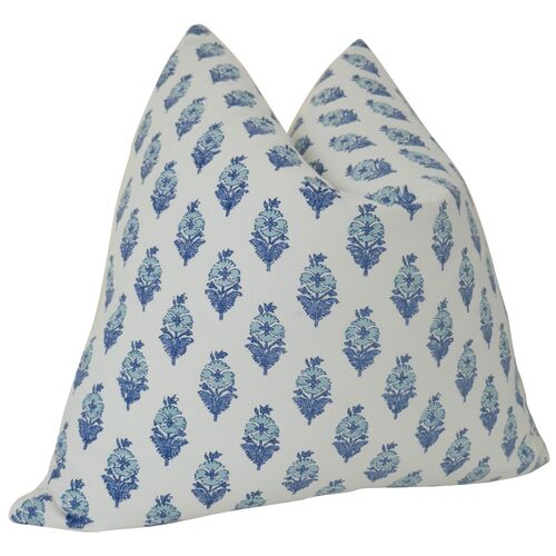 Valencia 24x24 Pillow, Indigo/White 2 Valencia 24x24 Pillow, Indigo/White