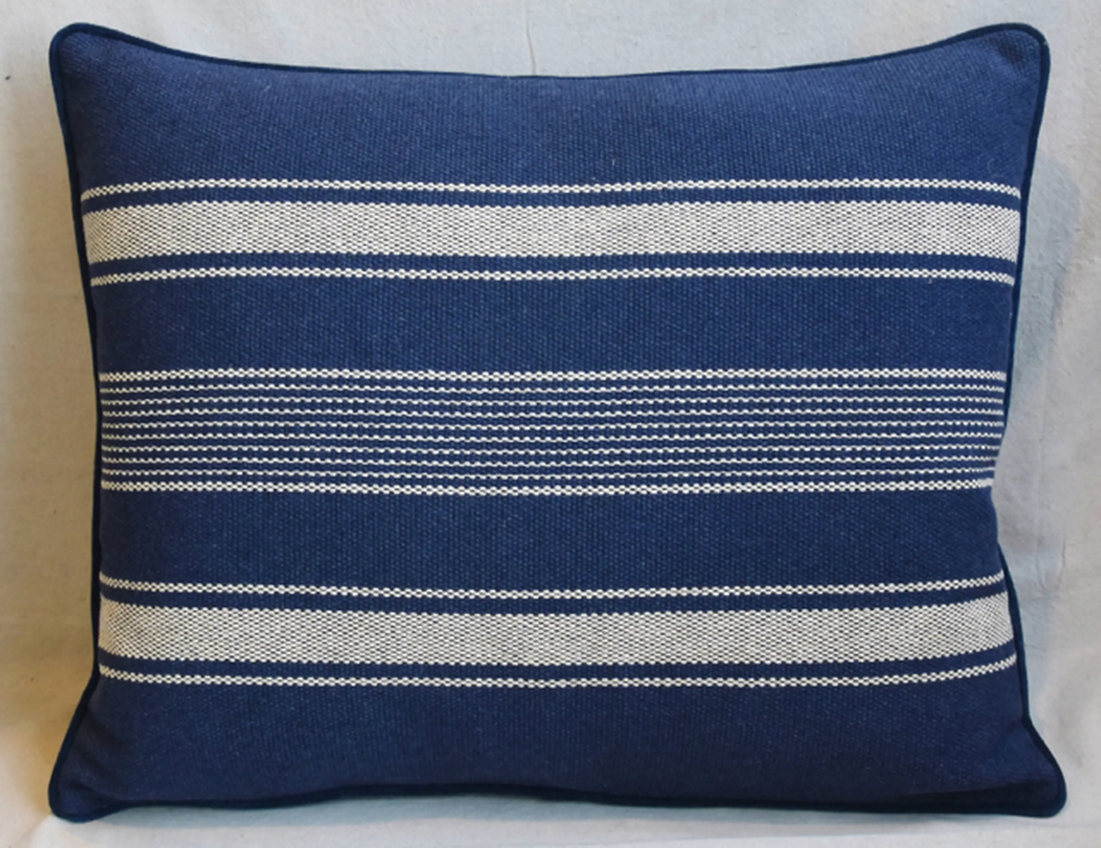 Blue & White Nautical Striped Pillow 2 Blue & White Nautical Striped Pillow