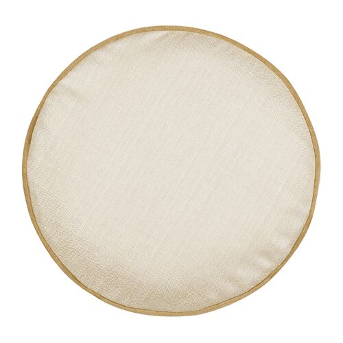Candy Swirl Metallic Velvet Disc Pillow, Gold 3 Candy Swirl Metallic Velvet Disc Pillow, Gold