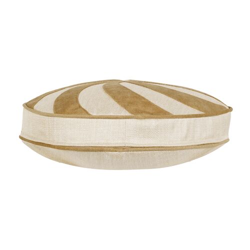 Candy Swirl Metallic Velvet Disc Pillow, Gold 4 Candy Swirl Metallic Velvet Disc Pillow, Gold