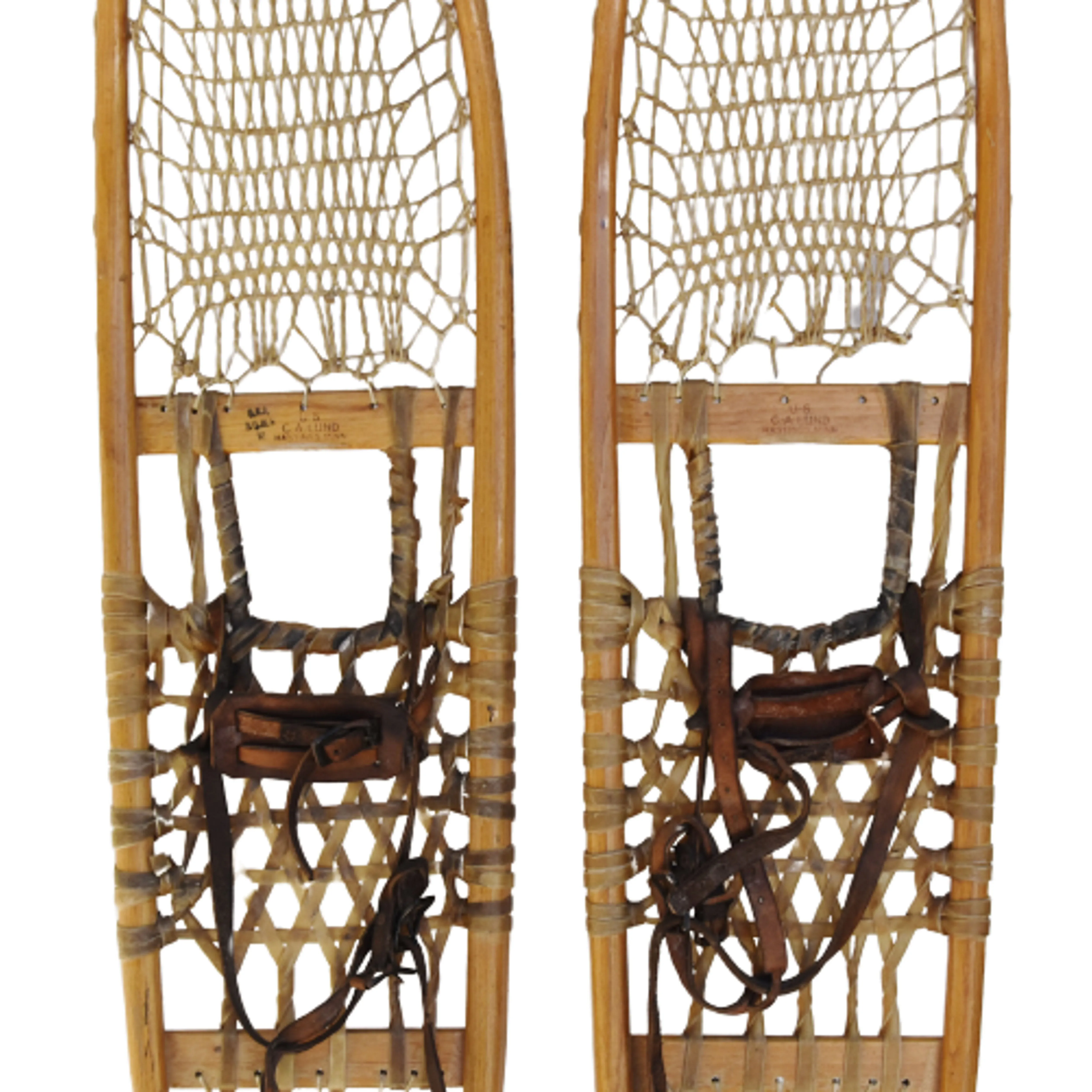 Ash, Sinew & Leather Snowshoes, Pair 4 Ash, Sinew & Leather Snowshoes, Pair