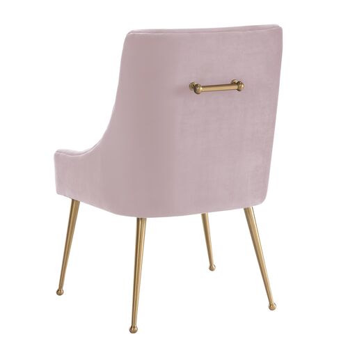 Georgia Side Chair, Blush Velvet 2 Georgia Side Chair, Blush Velvet