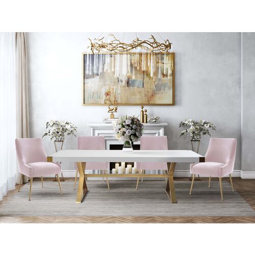 Georgia Side Chair, Blush Velvet 6 Georgia Side Chair, Blush Velvet