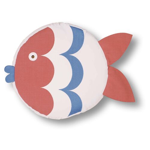 Ellie 14x14 Outdoor Left-Facing Pillow, Coral