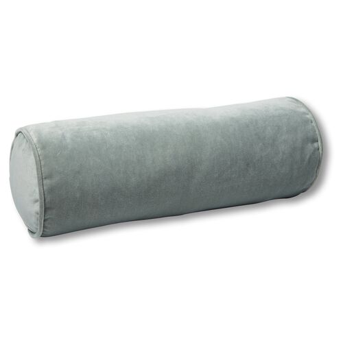 Anne Bolster Pillow, Mineral Velvet 1 Anne Bolster Pillow, Mineral Velvet