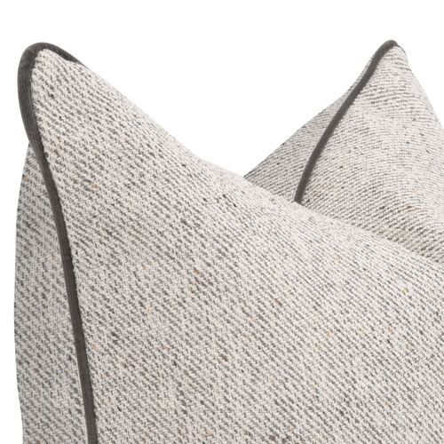 S/2 Emery 22" Pillows, White Natural 3 S/2 Emery 22" Pillows, White Natural