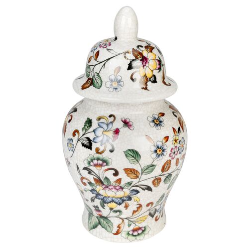 10" Floral Ginger Jar 1 10" Floral Ginger Jar