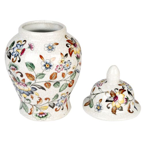 10" Floral Ginger Jar 5 10" Floral Ginger Jar