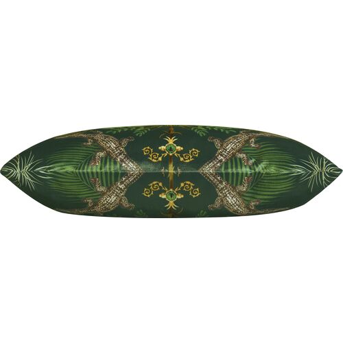 Juniper 13x22 Lush Paradise Lumbar Pillow, Green 2 Juniper 13x22 Lush Paradise Lumbar Pillow, Green