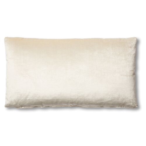 Ada Long Lumbar Pillow, Oyster Velvet 1 Ada Long Lumbar Pillow, Oyster Velvet