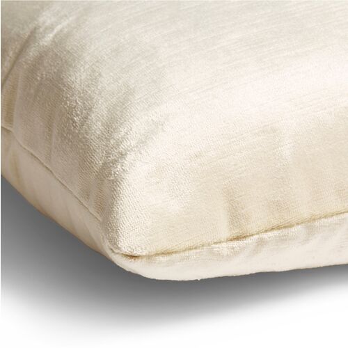 Ada Long Lumbar Pillow, Oyster Velvet 3 Ada Long Lumbar Pillow, Oyster Velvet