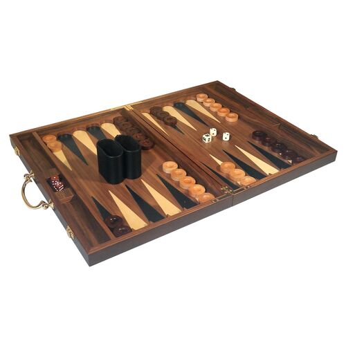Inlaid Backgammon, Brown 1 Inlaid Backgammon, Brown