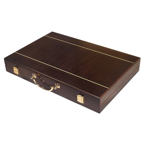 Inlaid Backgammon, Brown 2 Inlaid Backgammon, Brown