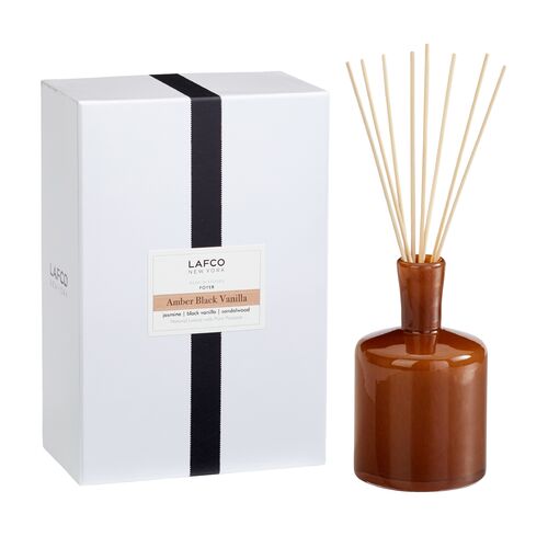 15oz Amber Black Vanilla Reed Diffuser, Foyer