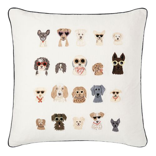 Woof Pillow, Cream