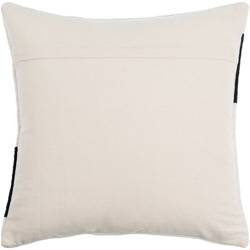 Samuel Wool Stripe Pillow, Ivory/Black 4 Samuel Wool Stripe Pillow, Ivory/Black